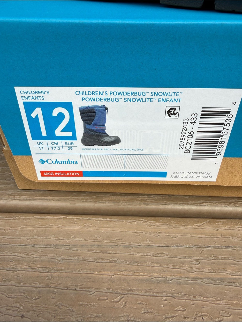 Little Kids' Powderbug Snowlite Boot - Picture 2 of 3